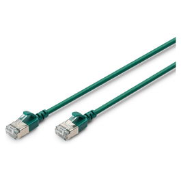 Digitus CAT 6A F/FTP Slim Patchkabel 0,50m Verde