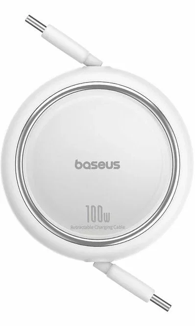 Baseus Cable Retráctil Free2Pull USB-C a USB-C 100W 1m Blanco Baseus Cable Retráctil Free2Pull USB-C a USB-C 100W 1m Blanco