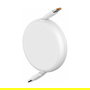 Baseus Free2Draw Cable de Carga Retráctil y Extensible USB Tipo-C a Tipo-C 100W PD, Blanco, 1 m, 480 Mbps