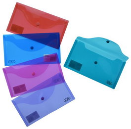 Sobre Elba Pp Trans. Recibos Paquete De 5 Surtidos (Azul-Fucsia-Violeta-Rojo-Verde)