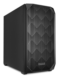 Sharkoon MK3 Micro Torre Negro con Panel Frontal Permeable al Aire, Dos Ventiladores Preinstalados y Conexión USB-C
