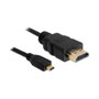 DeLOCK 82661 Cable HDMI High Speed con Ethernet de 1 m, HDMI tipo A a Micro HDMI