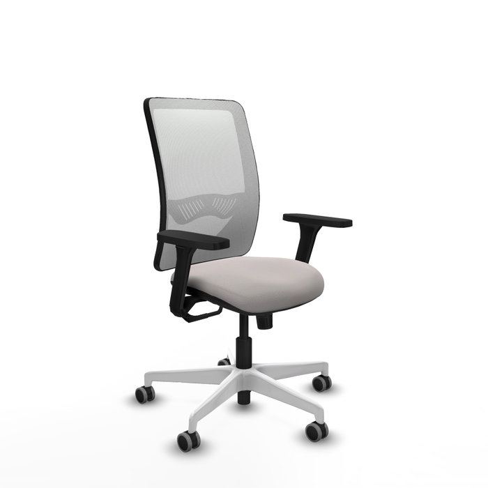 PIQUERAS Y CRESPO Silla de oficina Zulema con mecanismo Sincro y Brazos 3D, Blanco PIQUERAS Y CRESPO Silla de oficina Zulema con mecanismo Sincro y Brazos 3D, Blanco