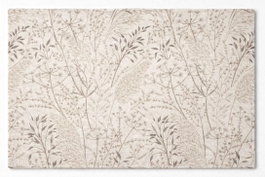 DKD Home Decor Set de 4 Salvamanteles Flowers 0426 Beige con Ramas