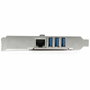 StarTech.com Tarjeta Adaptador de Red Ethernet Gigabit y Hub USB 3.0 de 3 Puertos, PCI Express, Rojo/Metálico