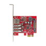 Startechcom Pexusb3S3 Tarjeta de Red Ethernet Gigabit Combo con Hub USB 3.0 de 3 Puertos PCIe Perfil Bajo
