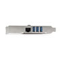 Startechcom Pexusb3S3 Tarjeta de Red Ethernet Gigabit Combo con Hub USB 3.0 de 3 Puertos PCIe Perfil Bajo