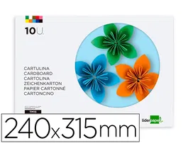 Liderpapel Bloc trabajos manuales cartulina 180 g/m² 240x315mm 10 hojas colores neon e intensos