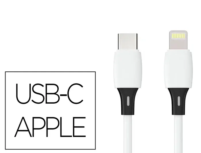 Q-connect Cable USB-C a Apple Lightning 2m Blanco Q-connect Cable USB-C a Apple Lightning 2m Blanco