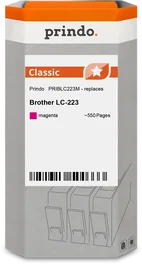Prindo Classic Cartucho de Tinta Magenta Compatible con Brother LC223M ~550 Páginas