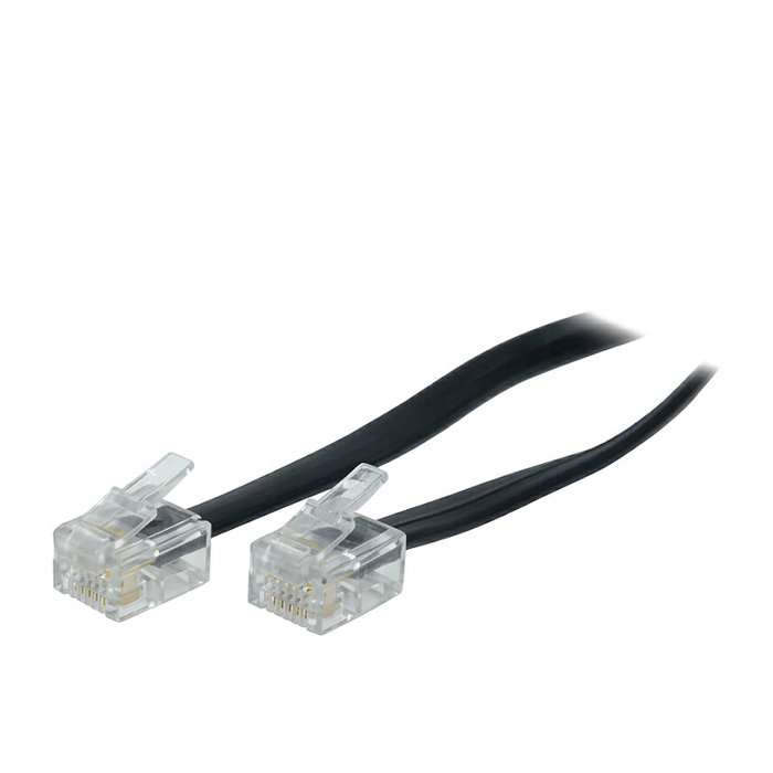 No-Name Cable de teléfono RJ11/6P4C a RJ11/6P4C 3m Negro No-Name Cable de teléfono RJ11/6P4C a RJ11/6P4C 3m Negro