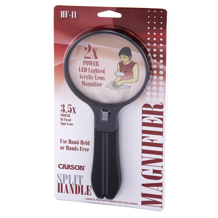 Carson HF-11 Split Handle Loupe con iluminación Carson HF-11 Split Handle Loupe con iluminación