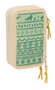 Plumier Triple Mufasa Verde Beige 12,5 x 19,5 x 5,5 cm 37 Piezas