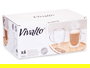 Vivalto Taza Desayuno Borosilicato Transparente 340 ml Vidrio Medidas 12 x 11.8 x 9 cm (Set de 24)