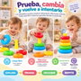 Jugatoys - misprimerosjuguetes Pirámide con aros encajables Amarillo