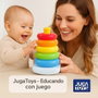 Jugatoys - misprimerosjuguetes Pirámide con aros encajables Amarillo