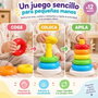 Jugatoys - misprimerosjuguetes Pirámide con aros encajables Amarillo
