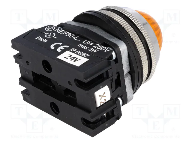 PROMET Lámpara de control NEF30 Amarilla 30mm