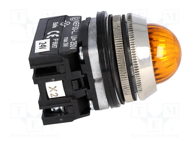 PROMET Lámpara de control NEF30 Amarilla 30mm