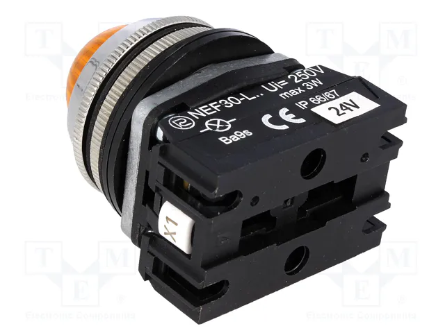 PROMET Lámpara de control NEF30 Amarilla 30mm