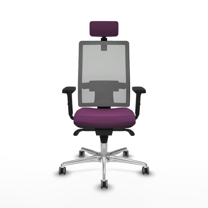 PIQUERAS Y CRESPO Silla de oficina Horna con mecanismo Sincro, Morado y Gris