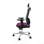 PIQUERAS Y CRESPO Silla de oficina Horna con mecanismo Sincro, Morado y Gris