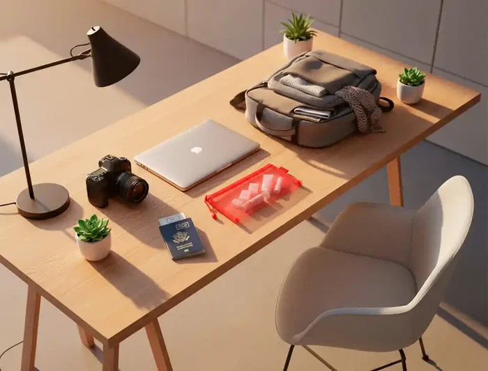 Liderpapel Bolsa Zipper Bag Poliester Transpirable Multiusos 230x115 mm Rojo