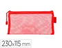 Liderpapel Bolsa Zipper Bag Poliester Transpirable Multiusos 230x115 mm Rojo