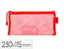 Liderpapel Bolsa Zipper Bag Poliester Transpirable Multiusos 230x115 mm Rojo