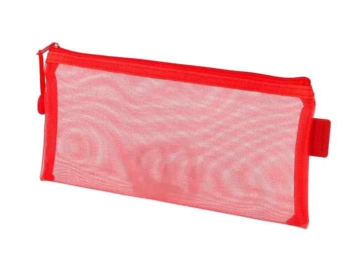 Liderpapel Bolsa Zipper Bag Poliester Transpirable Multiusos 230x115 mm Rojo