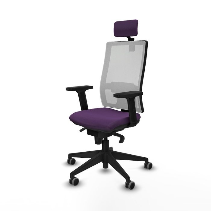 PIQUERAS Y CRESPO Silla de oficina Horna con mecanismo Sincro, Morado y Blanco PIQUERAS Y CRESPO Silla de oficina Horna con mecanismo Sincro, Morado y Blanco