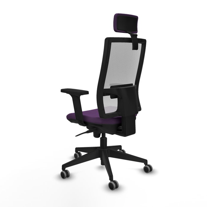 PIQUERAS Y CRESPO Silla de oficina Horna con mecanismo Sincro, Morado y Blanco PIQUERAS Y CRESPO Silla de oficina Horna con mecanismo Sincro, Morado y Blanco