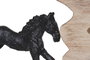 DKD Home Decor Figura de Caballos en Mango y Resina, Natural y Negro
