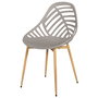 Home Deco Factory Silla Exterior Taupé Plástico PP y Hierro 52,3x53,3xh.83,4cm
