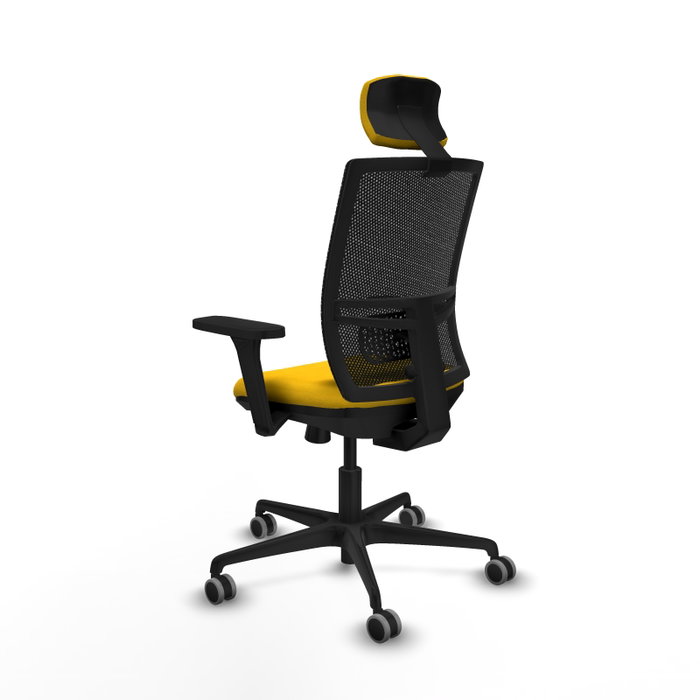 PIQUERAS Y CRESPO Silla de oficina Yunquera con Mecanismo Sincro/Traslack, Amarillo y Negro PIQUERAS Y CRESPO Silla de oficina Yunquera con Mecanismo Sincro/Traslack, Amarillo y Negro