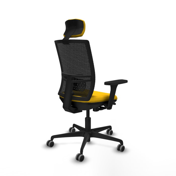 PIQUERAS Y CRESPO Silla de oficina Yunquera con Mecanismo Sincro/Traslack, Amarillo y Negro PIQUERAS Y CRESPO Silla de oficina Yunquera con Mecanismo Sincro/Traslack, Amarillo y Negro