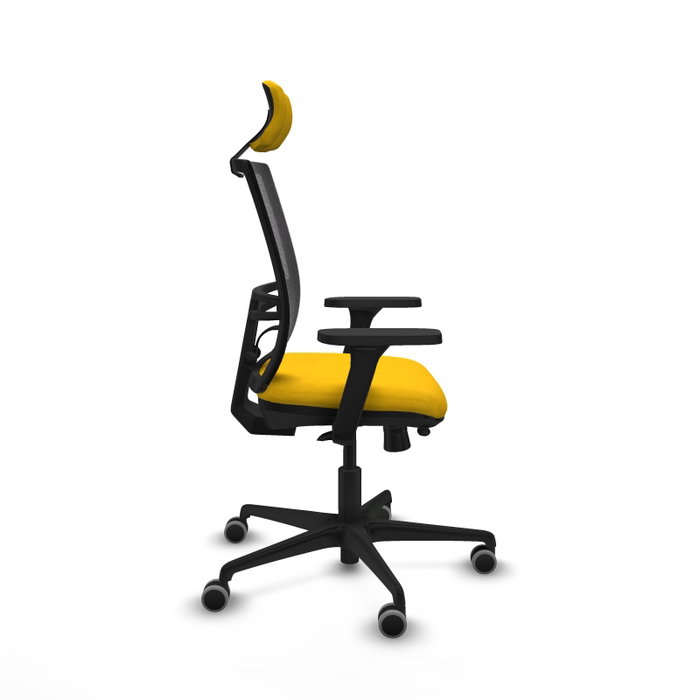 PIQUERAS Y CRESPO Silla de oficina Yunquera con Mecanismo Sincro/Traslack, Amarillo y Negro PIQUERAS Y CRESPO Silla de oficina Yunquera con Mecanismo Sincro/Traslack, Amarillo y Negro