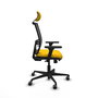 PIQUERAS Y CRESPO Silla de oficina Yunquera con Mecanismo Sincro/Traslack, Amarillo y Negro