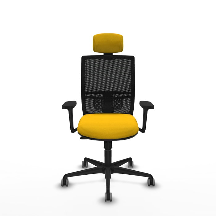 PIQUERAS Y CRESPO Silla de oficina Yunquera con Mecanismo Sincro/Traslack, Amarillo y Negro PIQUERAS Y CRESPO Silla de oficina Yunquera con Mecanismo Sincro/Traslack, Amarillo y Negro