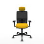 PIQUERAS Y CRESPO Silla de oficina Yunquera con Mecanismo Sincro/Traslack, Amarillo y Negro