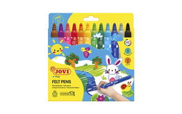 JOVI Estuche de 12 Rotuladores Maxi Colores Surtidos 135mm