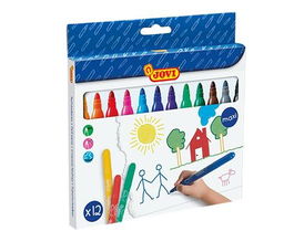Jovi Rotuladores Maxi 135 mm Estuche Colores Surtidos 12 Unidades