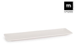 La Mediterranea Fuente Rectangular Ivory Brillo 30 x 8 cm "Elite" (24 Unidades)