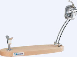 Jamonero Jabugo giratorio y plegable en acero inoxidable natural
