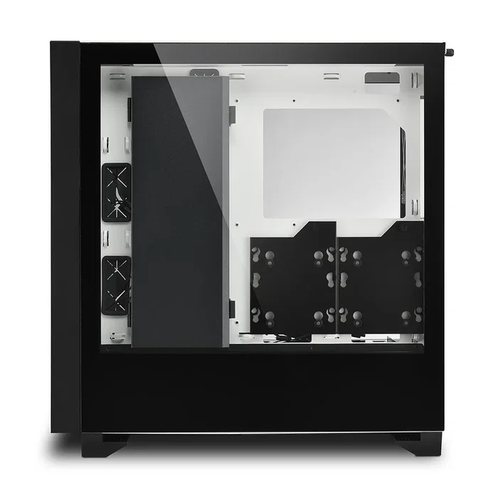 Sharkoon ELITE SHARK CA300H Torre Caja PC Gaming ATX/EATX con Cristal Templado, 4 Ventiladores RGB, USB-C, Blanco