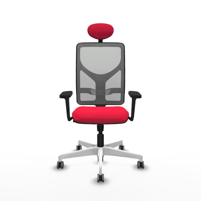 PIQUERAS Y CRESPO Silla de oficina Motilla con mecanismo Sincro, Rojo y Gris PIQUERAS Y CRESPO Silla de oficina Motilla con mecanismo Sincro, Rojo y Gris
