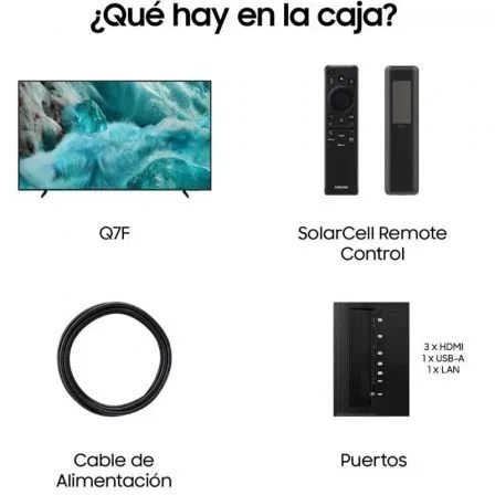 Samsung Televisor QLED Q7F4 TQ65Q7F4AU 65" Ultra HD 4K Smart TV con Procesador Q4 AI, Quantum HDR, WiFi, Bixby, Diseño Slim Look - Modelo 2025