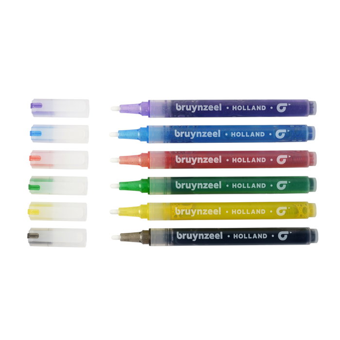 Talens Bruynzeel Estuche de 6 Rotuladores Glitter Kids Colores Surtidos