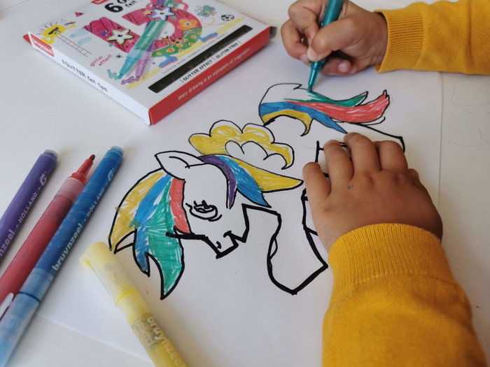 Talens Bruynzeel Estuche de 6 Rotuladores Glitter Kids Colores Surtidos