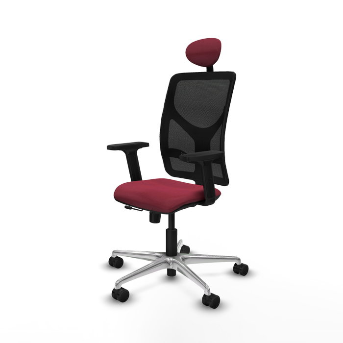 PIQUERAS Y CRESPO Silla de oficina Motilla con mecanismo Sincro/Traslack, Granate y Negro PIQUERAS Y CRESPO Silla de oficina Motilla con mecanismo Sincro/Traslack, Granate y Negro